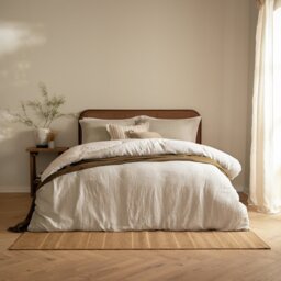 Yard Perrie Leaf Natural Bedding Set - Double - thumbnail 2