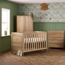 Obaby Nika Nursery 3 Piece Furniture Set - Oak - thumbnail 1