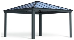 Palram Canopia Dallas Grey Garden Gazebo 14 x 14ft - thumbnail 1
