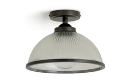 Argos Home Eumee Pressed Glass Flush Ceiling Light - Gunmetal - thumbnail 2