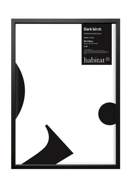 Habitat Black Dark Birch Wooden Picture Frame - 50 X 70cm - image 1