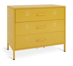 Habitat Stevie 3 Drawer Chest - Mustard - thumbnail 1