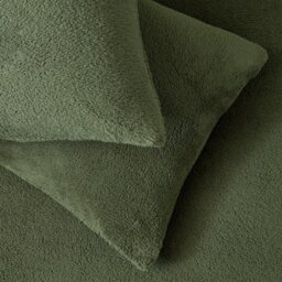 Argos Home Teddy Fleece Green Bedding Set - King size - thumbnail 2