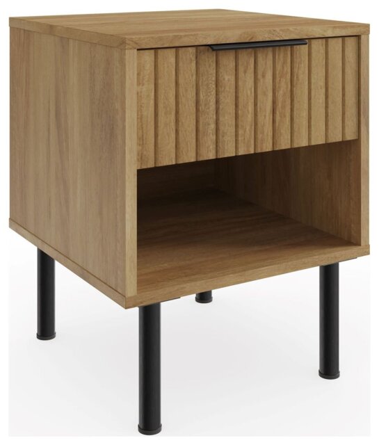 GFW Nervata 1 Drawer Side Table - Natural - image 1