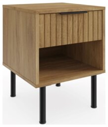 GFW Nervata 1 Drawer Side Table - Natural - thumbnail 1