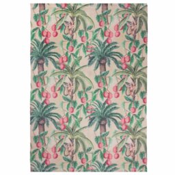 Furn Monkey Palm Polyester Green Rectangle Outdoor Rug - thumbnail 2