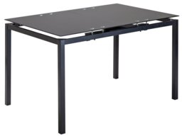 Argos Home Lido Extending Black Dining Table &6 Black Chairs - thumbnail 2