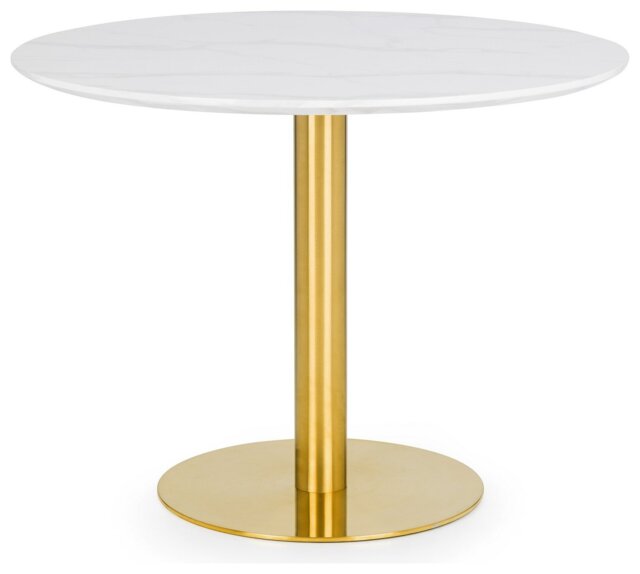 Julian Bowen Palermo Marble 4 Seater Dining Table - White - image 1