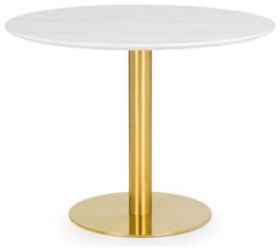 Julian Bowen Palermo Marble 4 Seater Dining Table - White - thumbnail 1