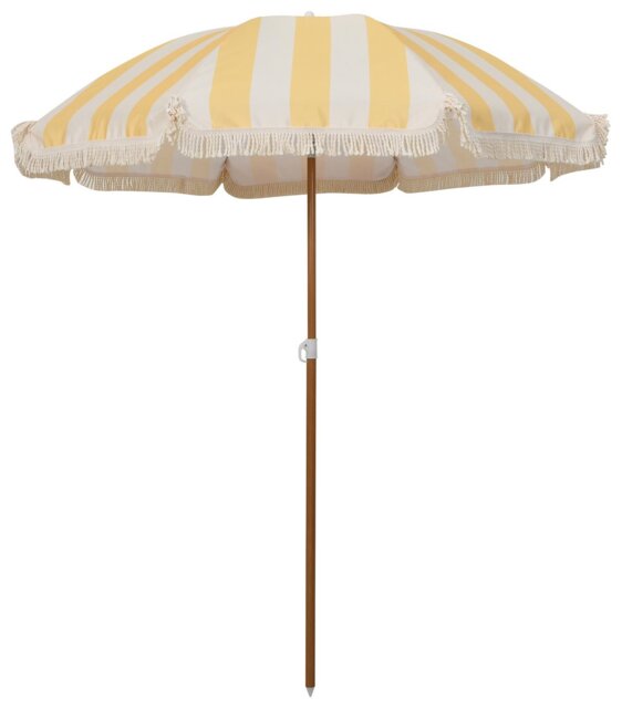 Habitat 1.6m Tilting Garden Parasol - Yellow & White - image 1