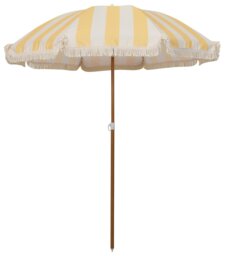 Habitat 1.6m Tilting Garden Parasol - Yellow & White - thumbnail 1