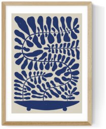 East End Prints 100 Leaved Plant Oak Frame Art Print - A3 - thumbnail 2