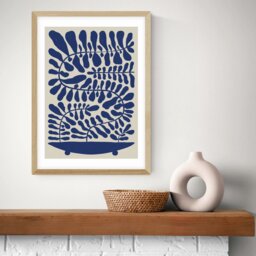 East End Prints 100 Leaved Plant Oak Frame Art Print - A3 - thumbnail 1