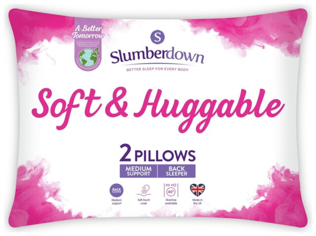 Slumberdown Soft and Huggable Medium/ Soft Pillow - 2 Pack - image 1