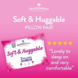 Slumberdown Soft and Huggable Medium/ Soft Pillow - 2 Pack - thumbnail 2