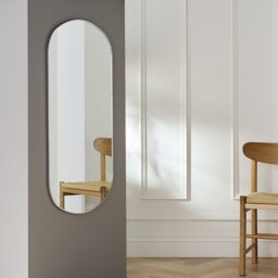 Habitat Silver Pill Wall Mirror - 100x60cm - thumbnail 1