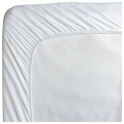 Home Essentials Brushed White Fitted Sheet - Double - thumbnail 2