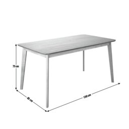 Habitat Skandi Oak Veneer 6 Seater Dining Table - thumbnail 2