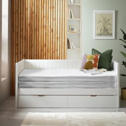 Argos Home Axel Trundle Day Bed with 1 Drawer - White - thumbnail 1