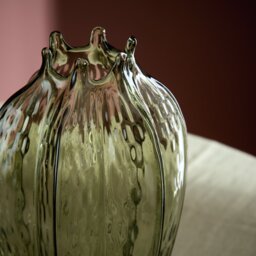 Habitat Seed Pod Glass Vase - Green - thumbnail 2