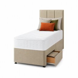 Silentnight Marlow 1000 Mirapocket Single 2 Drawer Divan Bed - Sandstone - thumbnail 2