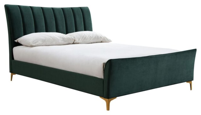 Birlea Clover Kingsize Fabric Bed Frame - Green - image 1