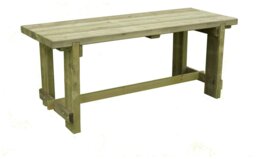 Forest Garden Wooden Garden Table - Natural - thumbnail 2