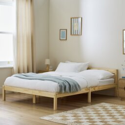Argos Home Karee Wooden Small Double Bed Frame - Pine - thumbnail 1