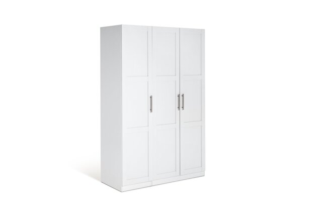Habitat Munich Panelled 3 Door Wardrobe - White - image 1