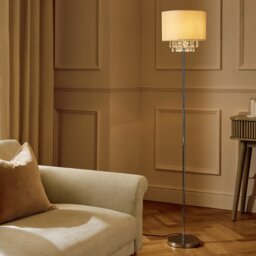 Argos Home Sophia Beaded Shade Floor Lamp - Cream - thumbnail 1