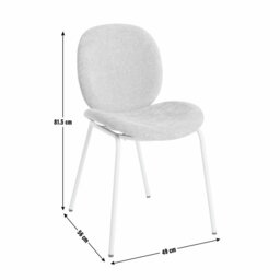 Habitat Oryn Pair of Fabric Dining Chair - Pink - thumbnail 2