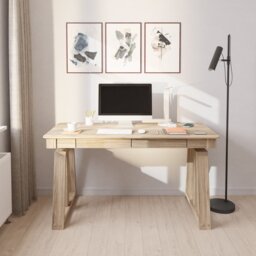 Koble Nora Height Adjustable Desk - Light Wood - thumbnail 2