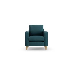 Habitat Flint Fabric Armchair - Teal - Ash Leg - thumbnail 1