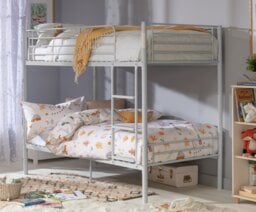 Argos Home Mason Metal Bunk Bed - Silver - thumbnail 1