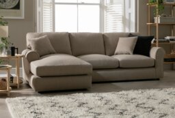 Argos Home Lisbon Fabric Left Hand Corner Chaise Sofa- Stone - thumbnail 2