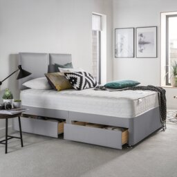 Silentnight Hatfield Kingsize 4 Drawer Divan Bed - Grey