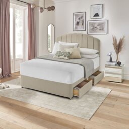 Silentnight Kingsize 4 Drawer Divan Bed Base - Sandstone - thumbnail 1