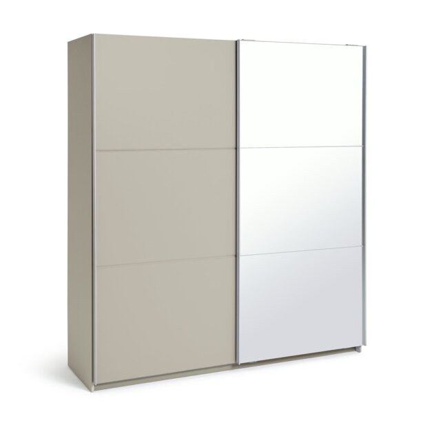 Habitat Holsted Half Mirror 180cm Sliding Wardrobe - Grey - image 1