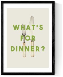 East End Prints Whats For Dinner Black Frame Art Print - A3 - thumbnail 2