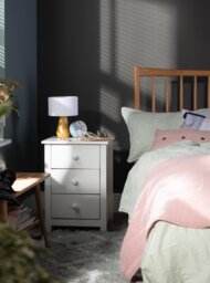 Argos Home Scandinavia 3 Drawer Bedside Table - White - thumbnail 2