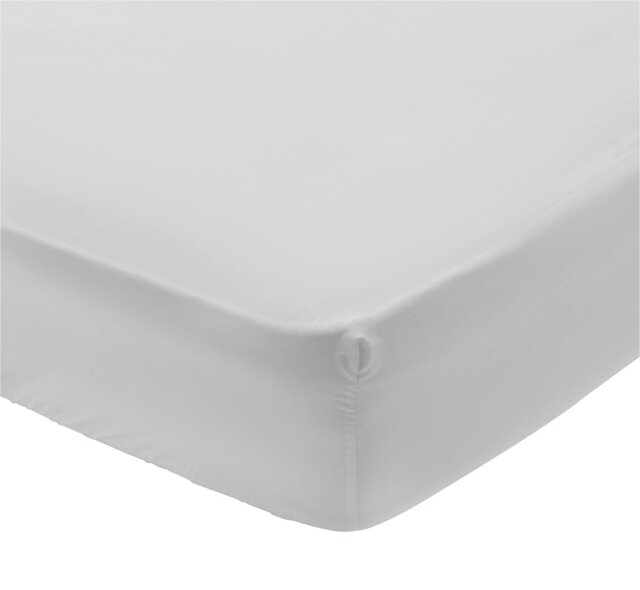 Habitat Egyptian Cotton 400TC Grey Fitted Sheet - Double - image 1