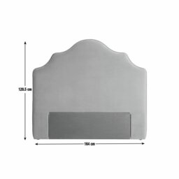 Habitat Daphne Velvet Kingsize Headboard - Blue - thumbnail 2