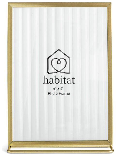 """Habitat Gold Reeded Glass Metal Picture Frame - 4x6""""""" - image 1
