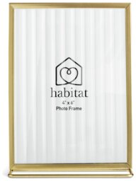 """Habitat Gold Reeded Glass Metal Picture Frame - 4x6""""""" - thumbnail 1