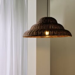 Habitat Structured Rattan Natural Easy Fit Lampshade - 50cm - thumbnail 2