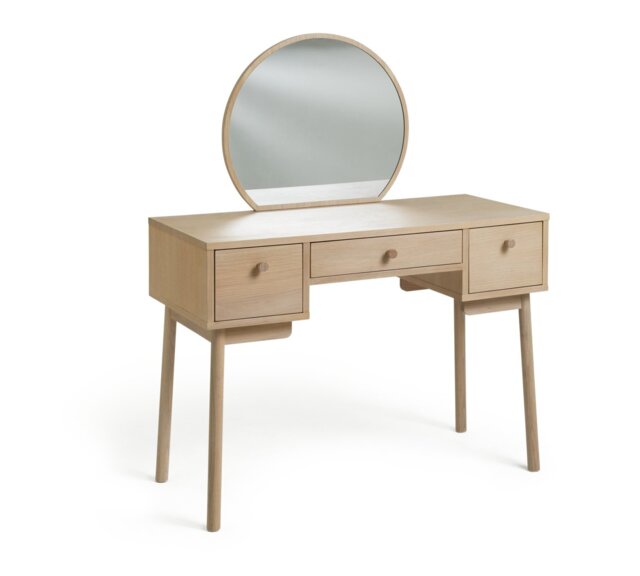 Habitat Moorlands 3 Drawer Dressing Table - Light Oak Veneer - image 1