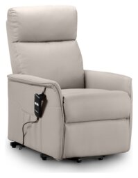 Julian Bowen Helena Fabric Rise & Recline Chair - Neutral