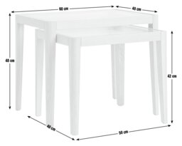 Habitat Camellia Nest of 2 Tables - Natural - thumbnail 2
