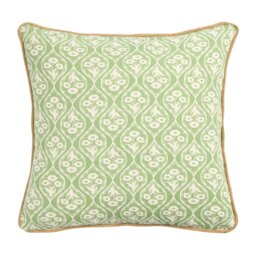 Argos Home Lino Floral Cushion Green - 43x43cm - thumbnail 2
