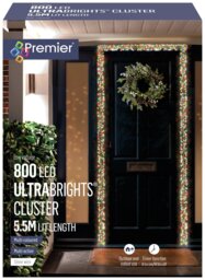 Premier Decorations 800 Multicoloured LED Christmas Lights - thumbnail 1